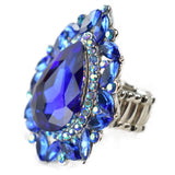 NYFASHION101 Women's Teardrop Stone Studs Fashion Stretch Ring