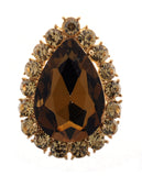 NYFASHION101 Women's Teardrop Stone Studs Fashion Stretch Ring