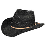 C.C Sparkly Sequin Cowboy Hat with Suede String Trim