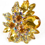 NYFASHION101 Women's Vine Marquis Stone Stud Fashion Stretch Ring