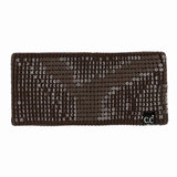 C.C Sequin Headwrap for Women - Stretchable Soft Warm Knit Winter Headband Ear Warmer (Hot Pink)