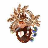 NYFASHION101 Women's Teardrop Stone Studs Fashion Stretch Ring