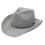 C.C Sparkly Sequin Cowboy Hat with Suede String Trim
