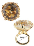NYFASHION101 Women's Extra Big Rhinestone Fashion Stretch Ring