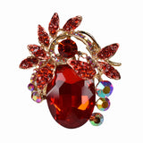 NYFASHION101 Women's Teardrop Stone Studs Fashion Stretch Ring
