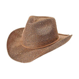 C.C Sparkly Sequin Cowboy Hat with Suede String Trim