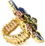 NYFASHION101 Women's Vine Marquis Stone Stud Fashion Stretch Ring