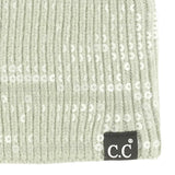 C.C Sequin Headwrap for Women - Stretchable Soft Warm Knit Winter Headband Ear Warmer (Hot Pink)