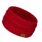 C.C Winter Fuzzy Fleece Lined Thick Knitted Diagonal Stripes Criss-Cross Pattern Headband Headwrap (HW-2060)