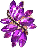 NYFASHION101 Women's Vine Marquis Stone Stud Fashion Stretch Ring