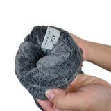 C.C Women's Faux Fur Wrist Length Fingerless Sherpa Lined Convertible Mittens Gloves
