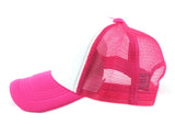 NYFASHION101 Blank Mesh Adjustable Snapback Cotton 6-Panel Trucker Hat Cap