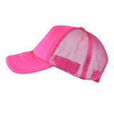 NYFASHION101 Blank Mesh Adjustable Snapback Cotton 6-Panel Trucker Hat Cap