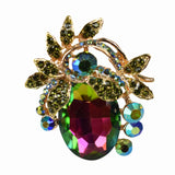 NYFASHION101 Women's Teardrop Stone Studs Fashion Stretch Ring