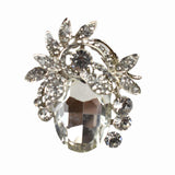 NYFASHION101 Women's Teardrop Stone Studs Fashion Stretch Ring