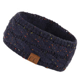 C.C Winter Fuzzy Fleece Lined Thick Knitted Diagonal Stripes Criss-Cross Pattern Headband Headwrap (HW-2060)