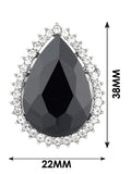 NYFASHION101 Women's Teardrop Stone Studs Fashion Stretch Ring