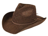 C.C Sparkly Sequin Cowboy Hat with Suede String Trim