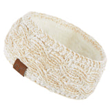 C.C Winter Fuzzy Fleece Lined Thick Knitted Diagonal Stripes Criss-Cross Pattern Headband Headwrap (HW-2060)