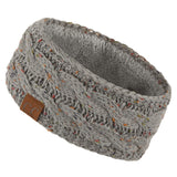 C.C Winter Fuzzy Fleece Lined Thick Knitted Diagonal Stripes Criss-Cross Pattern Headband Headwrap (HW-2060)