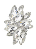 NYFASHION101 Women's Vine Marquis Stone Stud Fashion Stretch Ring