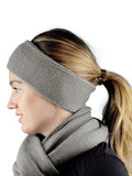 C.C Unisex Winter Thick Ribbed Knit Stretchy Plain Ear Warmer Headband