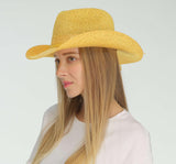 C.C Sparkly Sequin Cowboy Hat with Suede String Trim