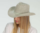 C.C Sparkly Sequin Cowboy Hat with Suede String Trim
