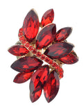 NYFASHION101 Women's Vine Marquis Stone Stud Fashion Stretch Ring