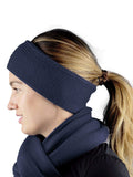 C.C Unisex Winter Thick Ribbed Knit Stretchy Plain Ear Warmer Headband