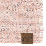 C.C Sequin Headwrap for Women - Stretchable Soft Warm Knit Winter Headband Ear Warmer (Hot Pink)