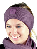 C.C Unisex Winter Thick Ribbed Knit Stretchy Plain Ear Warmer Headband