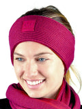 C.C Unisex Winter Thick Ribbed Knit Stretchy Plain Ear Warmer Headband