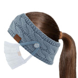 C.C Winter Fuzzy Fleece Lined Thick Knitted Diagonal Stripes Criss-Cross Pattern Headband Headwrap (HW-2060)