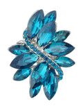 NYFASHION101 Women's Vine Marquis Stone Stud Fashion Stretch Ring