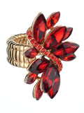 NYFASHION101 Women's Vine Marquis Stone Stud Fashion Stretch Ring