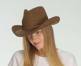 C.C Sparkly Sequin Cowboy Hat with Suede String Trim