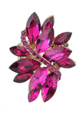 NYFASHION101 Women's Vine Marquis Stone Stud Fashion Stretch Ring