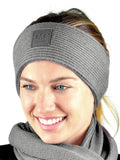C.C Unisex Winter Thick Ribbed Knit Stretchy Plain Ear Warmer Headband