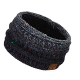 C.C Winter Fuzzy Fleece Lined Thick Knitted Diagonal Stripes Criss-Cross Pattern Headband Headwrap (HW-2060)