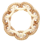 Women's Braided and Smooth Link Fashion Stretch Bracelet