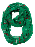 D&Y Christmas Theme Sheer Loop Infinity Scarf