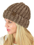 C.C Unisex Chenille Soft Warm Stretchy Thick Cuffed Knit Beanie Cap Hat