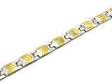 Men's Stainless Steel Link Bracelet w/ Foldover Clasp