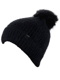 D&Y Super Soft Feathered Faux Fur Pom Cuffed Knit Beanie