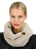 C.C Women's Soft Faux Fur Feel Neck Warmer Collar Infinity Scarf