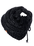D&Y Versatile Ponyflo Messy High Bun Ponytail Metallic Thread Visor Beanie Cap