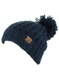 C.C Women's Chenille Soft Stretchy Pom Cuffed Knit Beanie Cap Hat