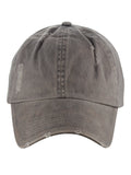 D&Y Unisex Snow Washed Distressed Cotton Twill Precurved Bill Baseball Cap