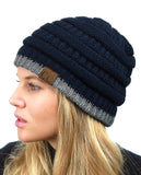 Trendy Warm Chunky Soft Stretch Cable Knit Beanie Skully